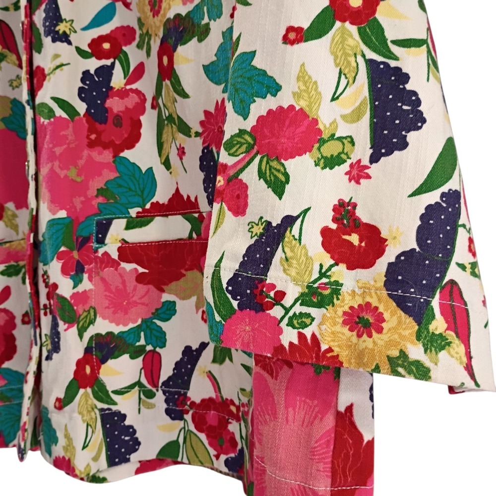 Vintage‎ City Blues By Koret Flower Floral Pattern Jacket Women's Size Large EUC - Picture 7 of 9